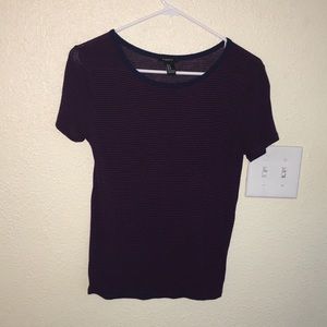 Forever 21 T-shirt. Blue and red stripes .